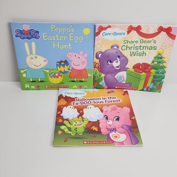 Lot of 11 Scholastic Books: Care Bears, Disney, Barbie, Peppa Pig, Easter & More - Picture 4 of 14